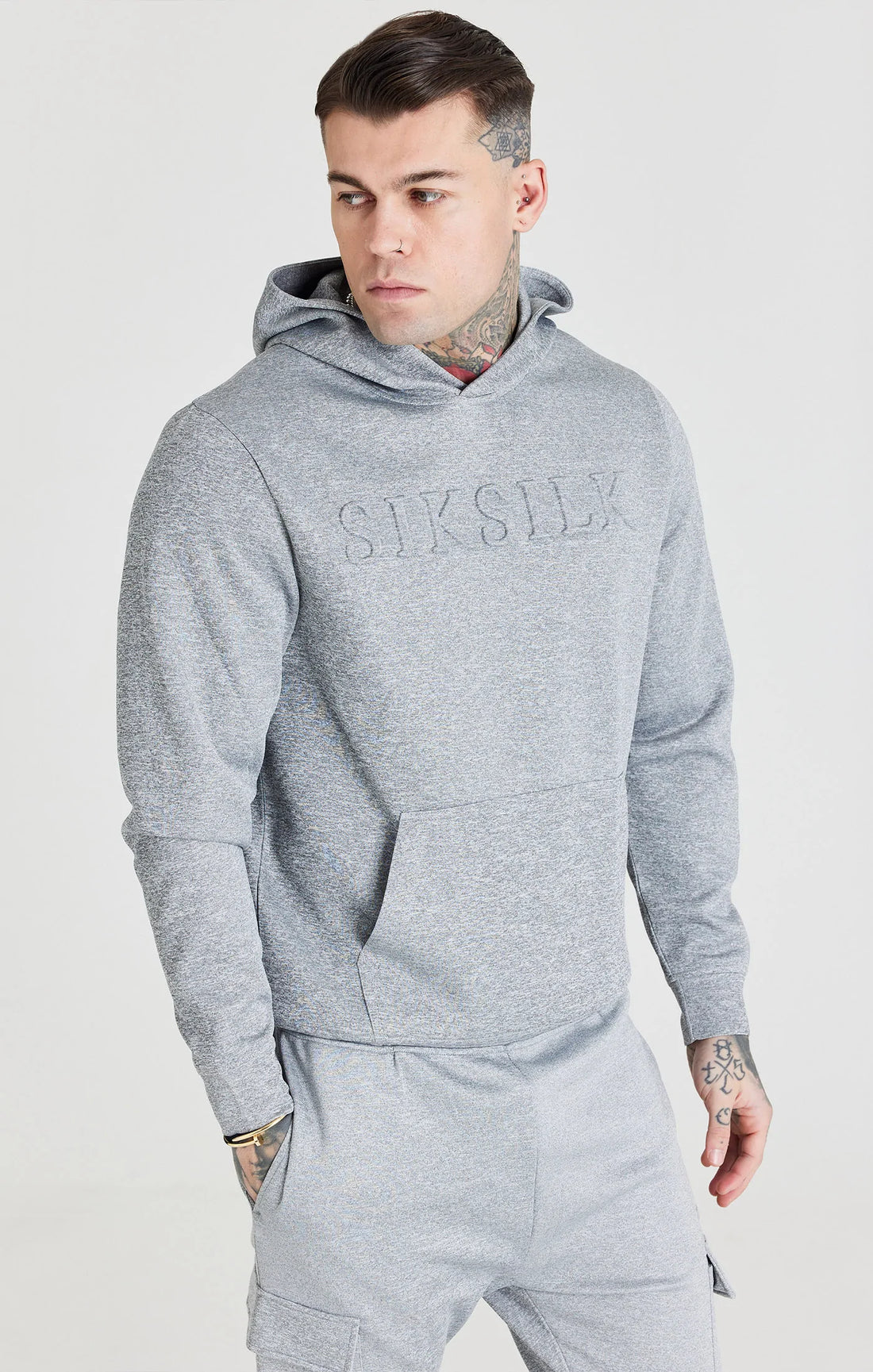 SikSilk Hoodie Oversized Cinza