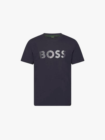 Boss T-Shirt De Logo Azul