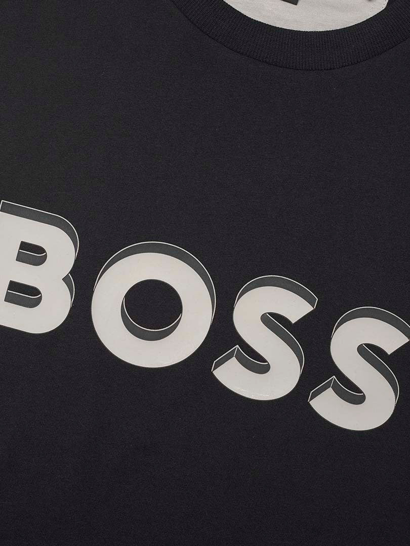 Boss T-Shirt De Logo Preta