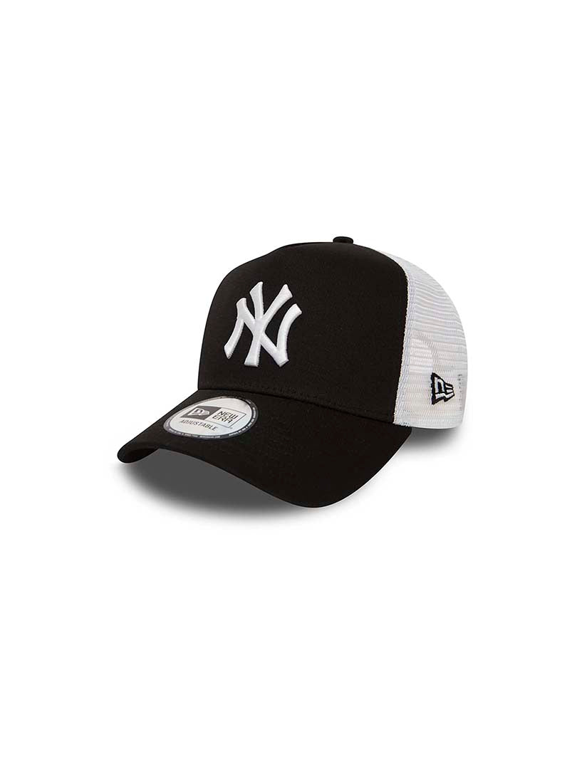 New Era Chapéu New York Yankees Clean A-Frame Preto Branco