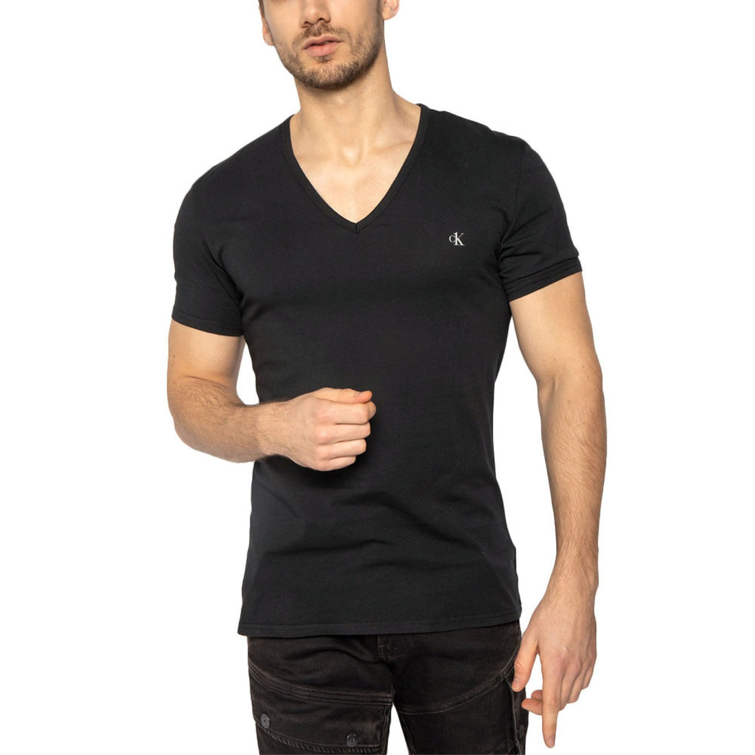 Calvin Klein Conjunto De 2 T-Shirt's Básicas Preta