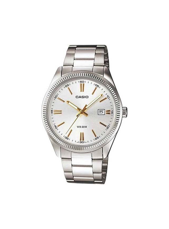 Casio Relógio Masculino Analógico Com Indicador Branco