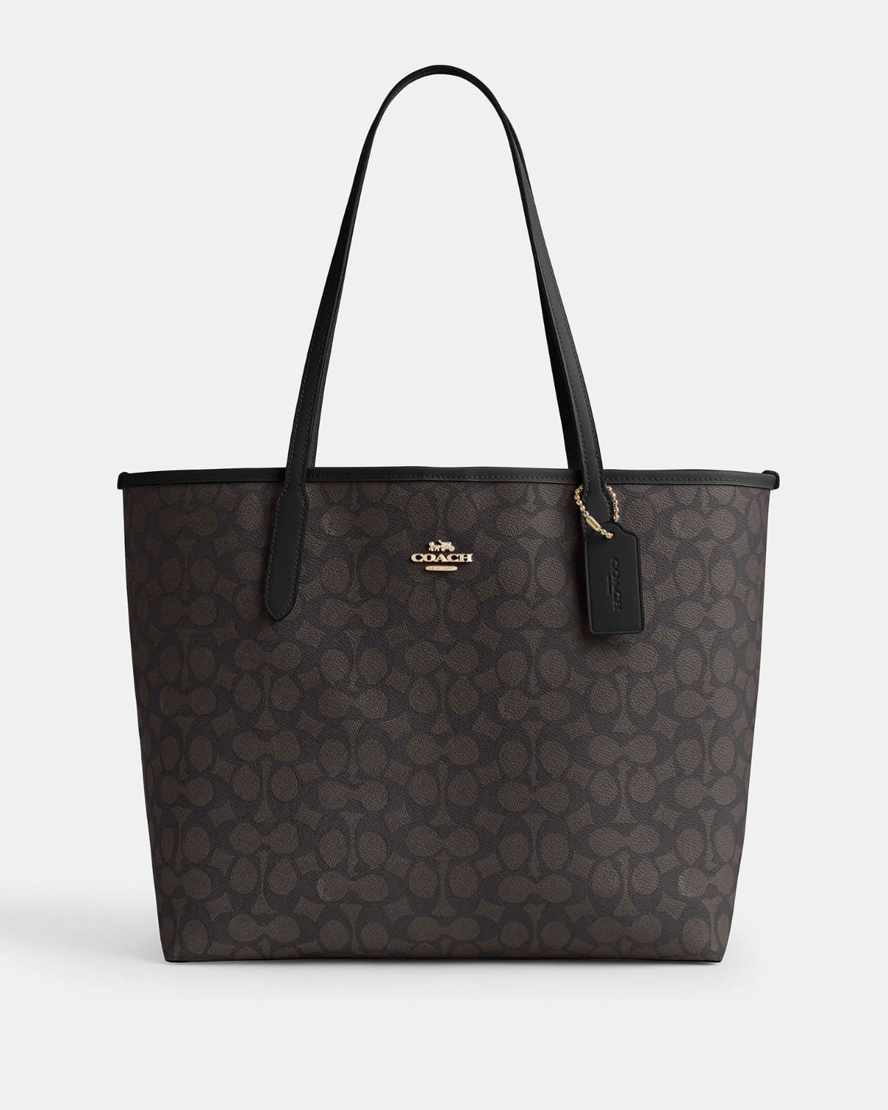 Coach Bolsa Tote City Brown