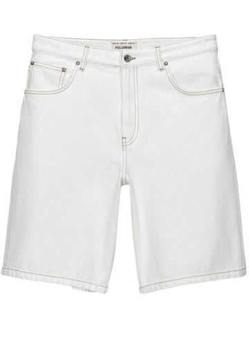 Pull&Bear Calções De Ganga Branco