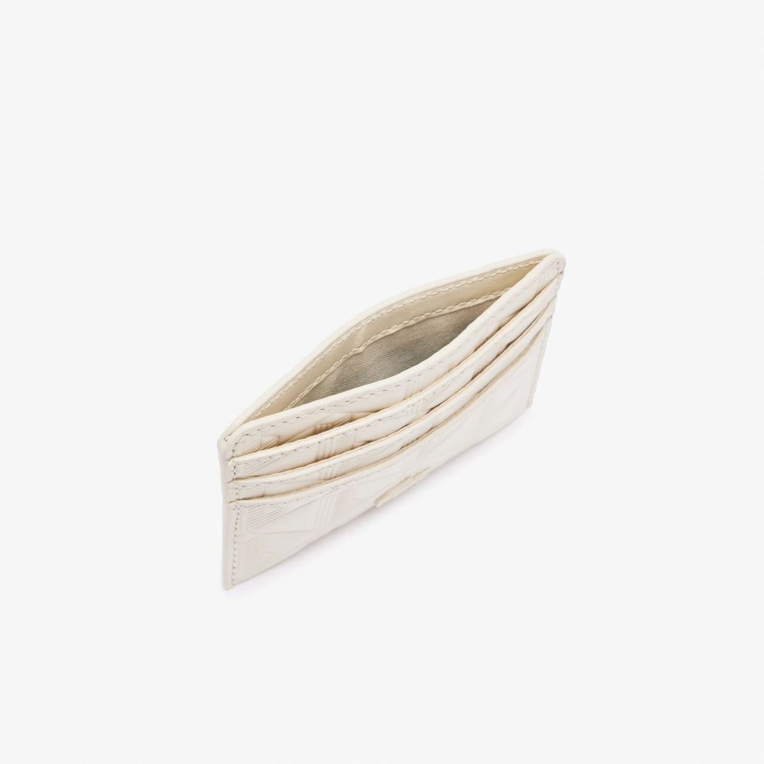 Lacoste Porta Cartões De Couro Bege