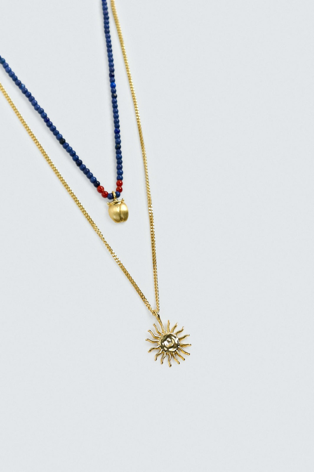 Zara Conjunto De 2 Colares Combinados