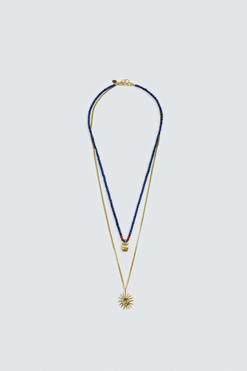 Zara Conjunto De 2 Colares Combinados