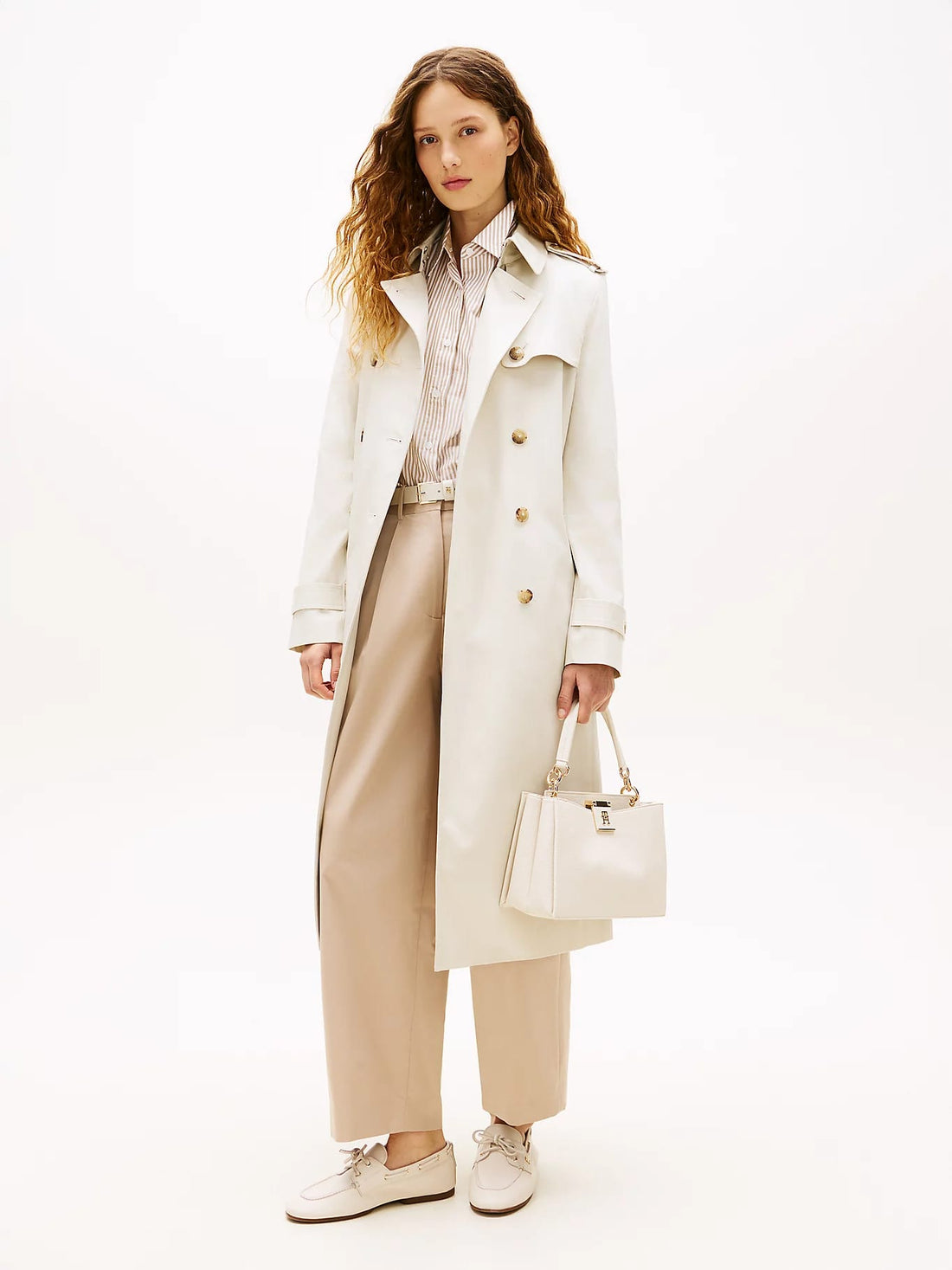 Tommy Hilfiger Bolsa Med Satchel Soft Creme