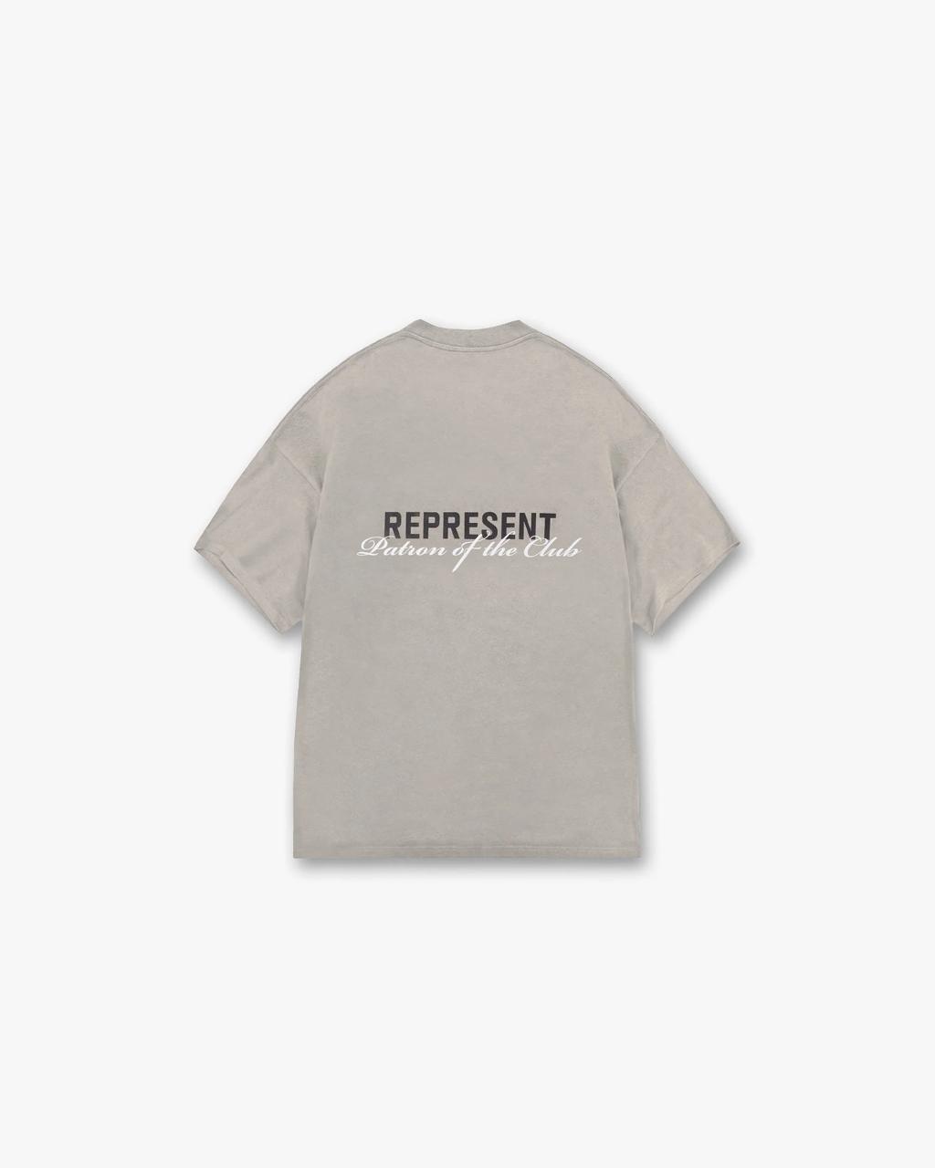 Represent T-Shirt Oversized Patron Bege Lavada