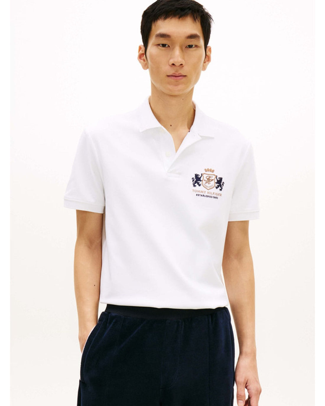 Tommy Hilfiger Polo Regular Estampada Branca