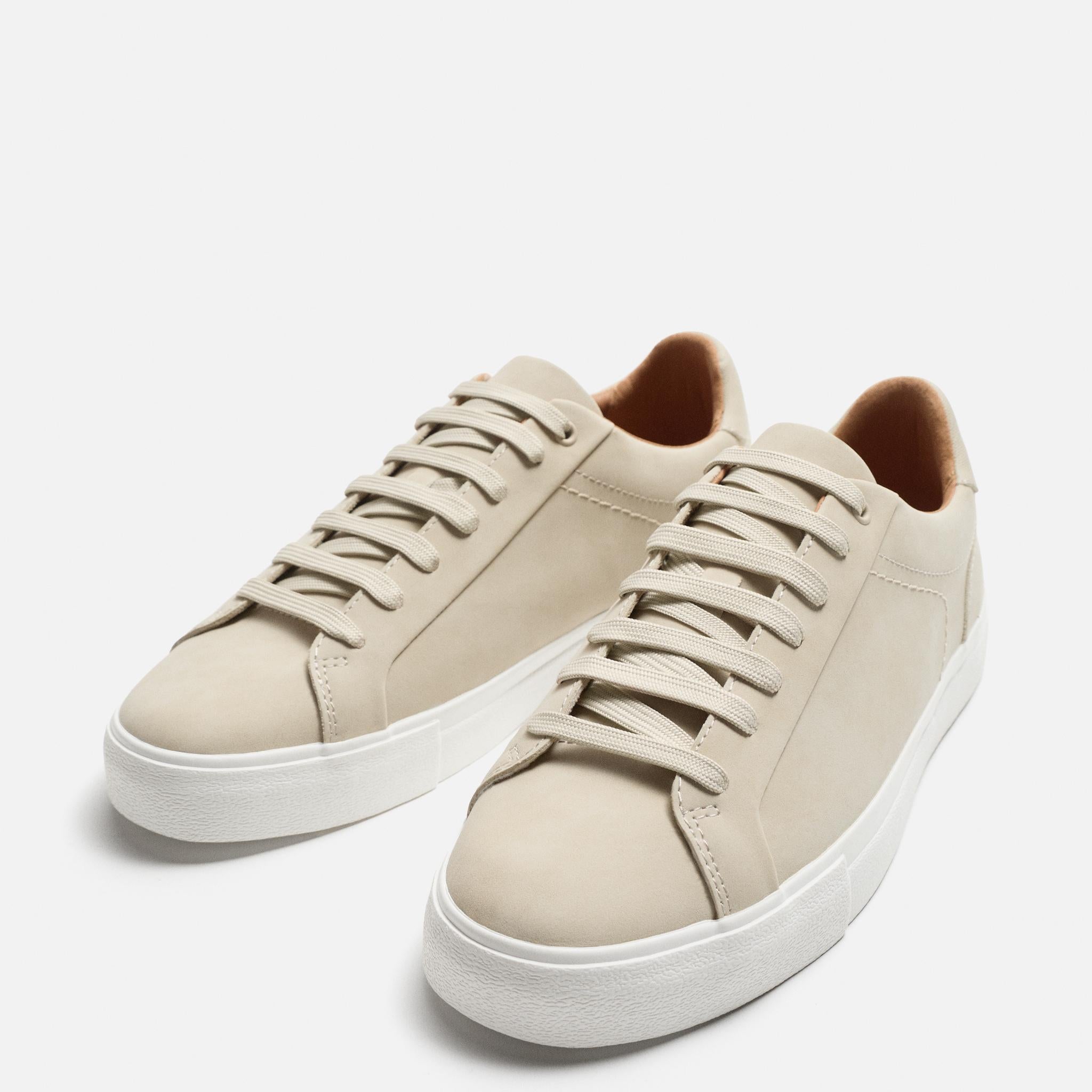 Zara Sapatilha Minimalista Crème