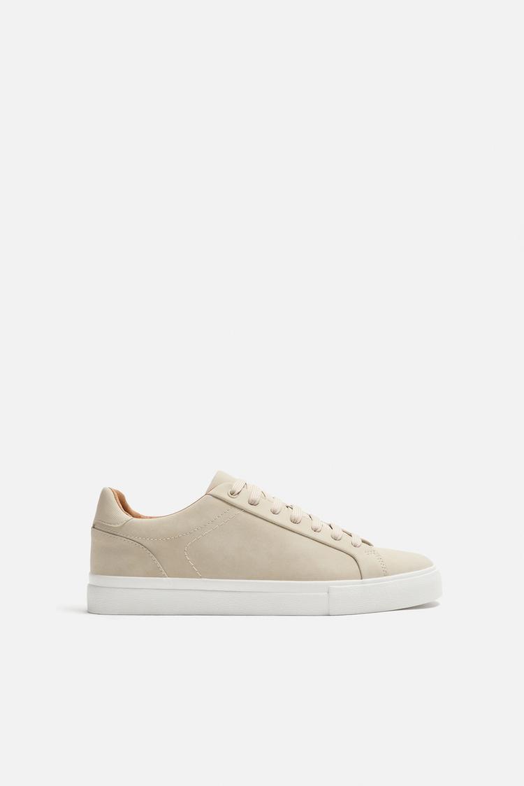Zara Sapatilha Minimalista Crème