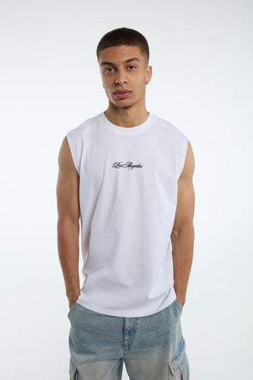 New Yorker Manga Cava Los Angeles De Estampa Branca