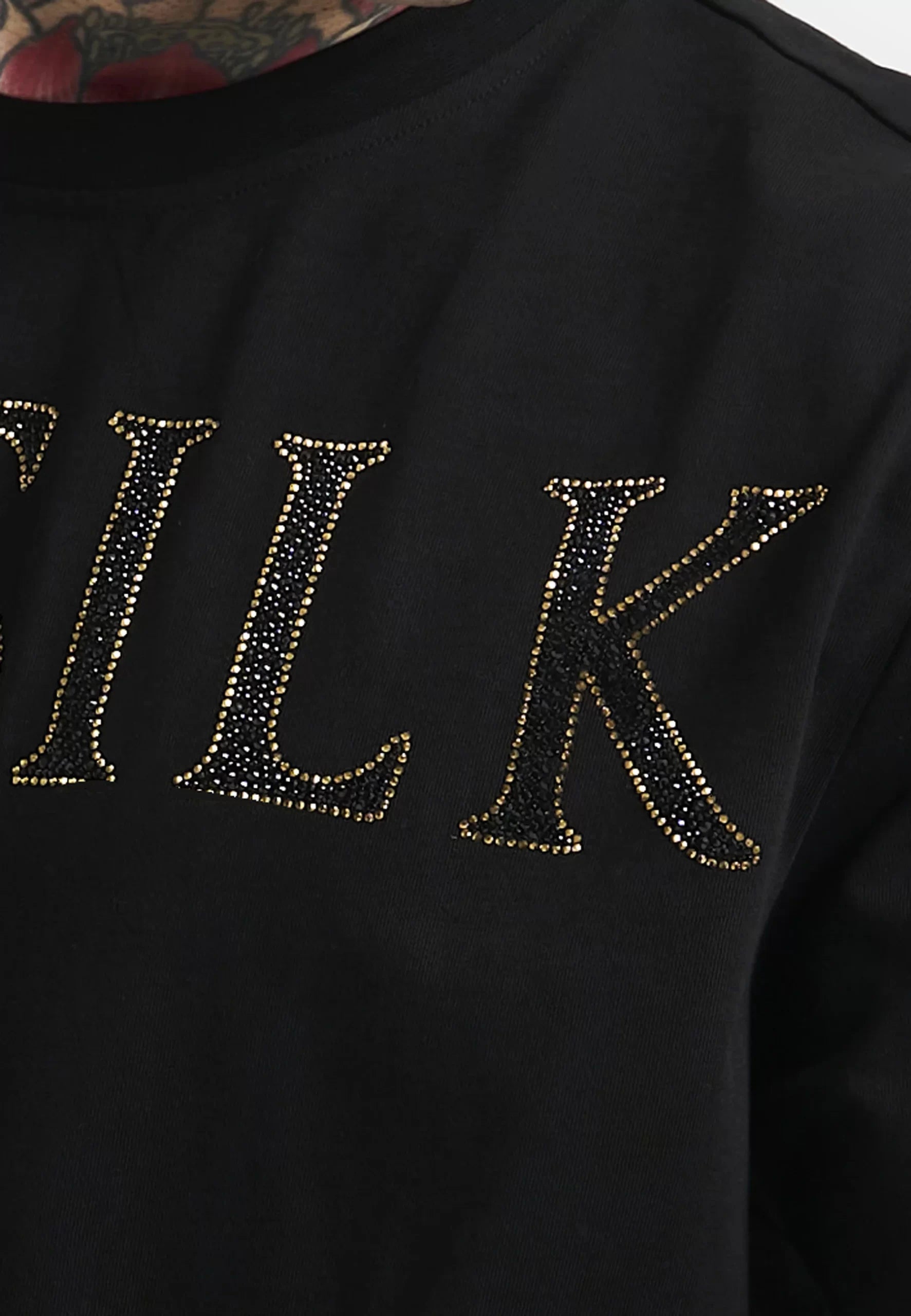 Siksilk T-Shirt Oversized com logo de strass