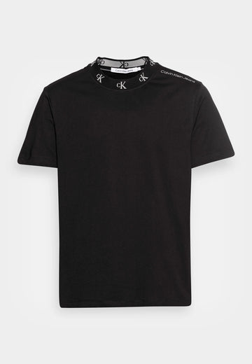 Calvin Klein T-Shirt Logo Jacquard Preta