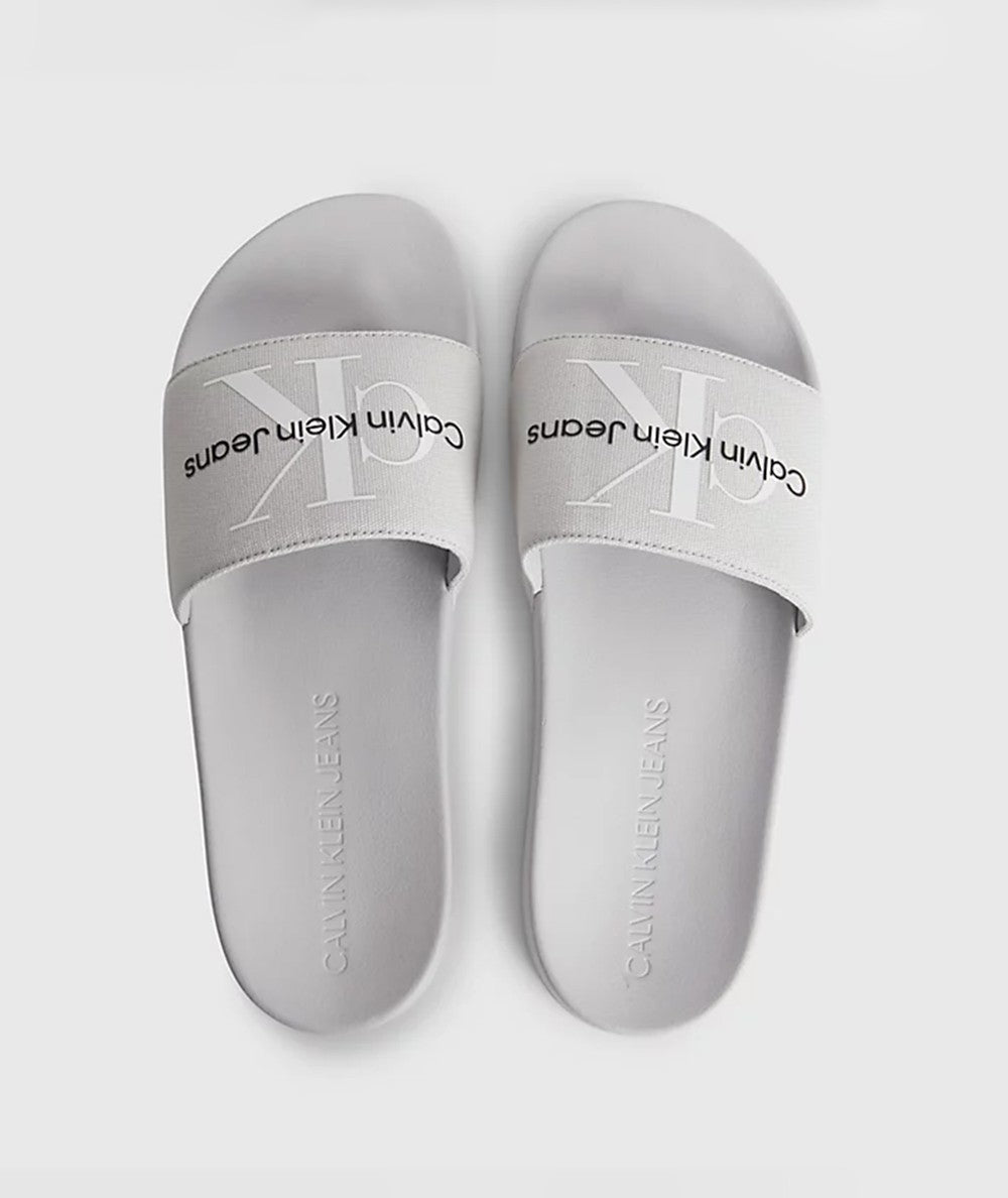 Calvin Klein Jeans Chinelos Slide Monogram Cinzento