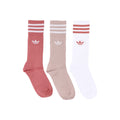 Adidas Conjunto de 3 Meias Sólidas Rosa