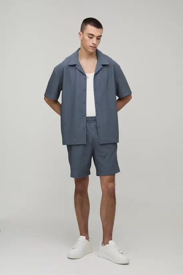 Man Conjunto Oversized Azul