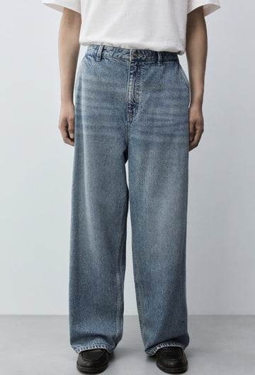 Lefties Calças Jeans Baggy Azul
