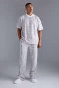 Man Conjunto De T-Shirt Oversized e Calças Jogger Regular