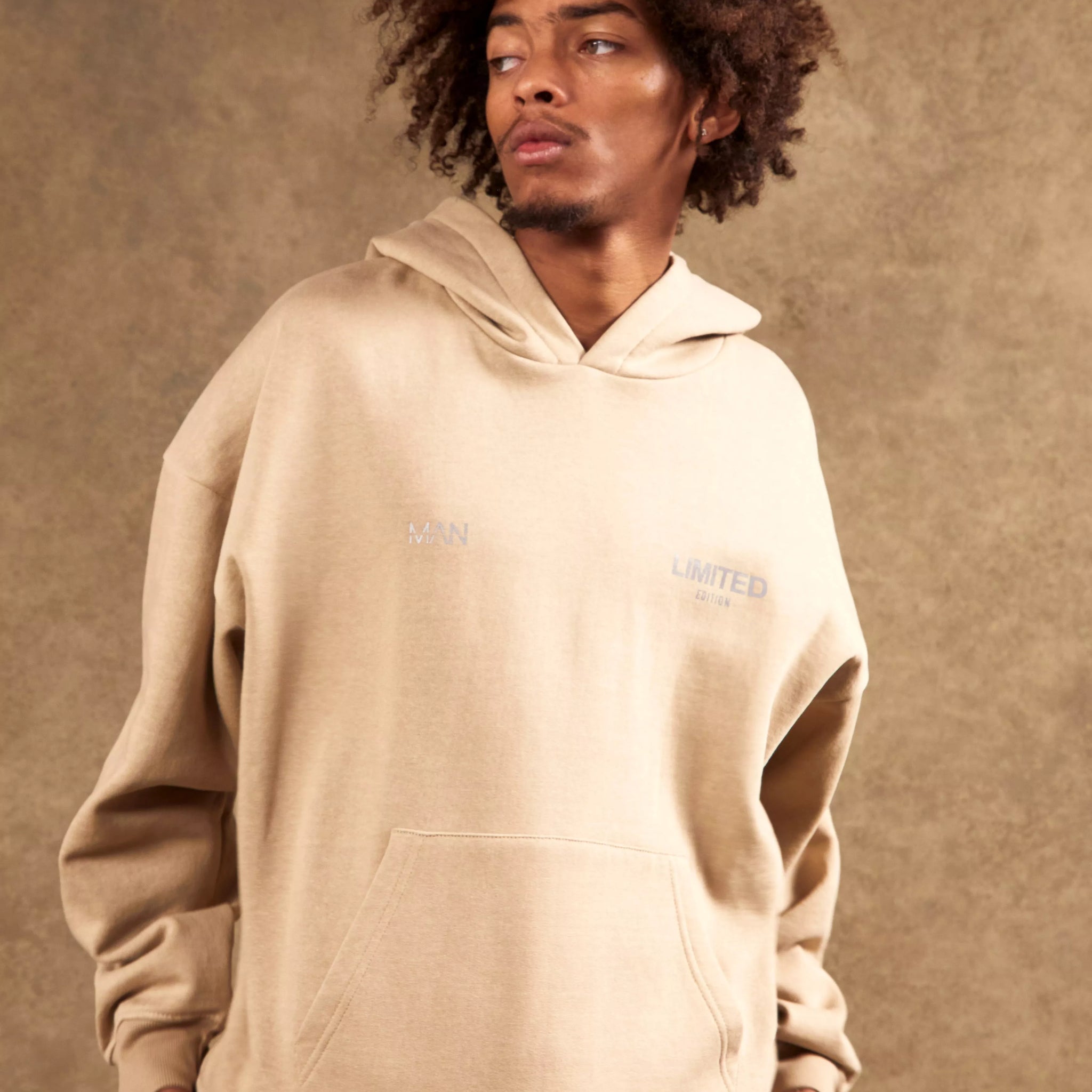 MAN Hoodie Oversized De Capuz Pesado