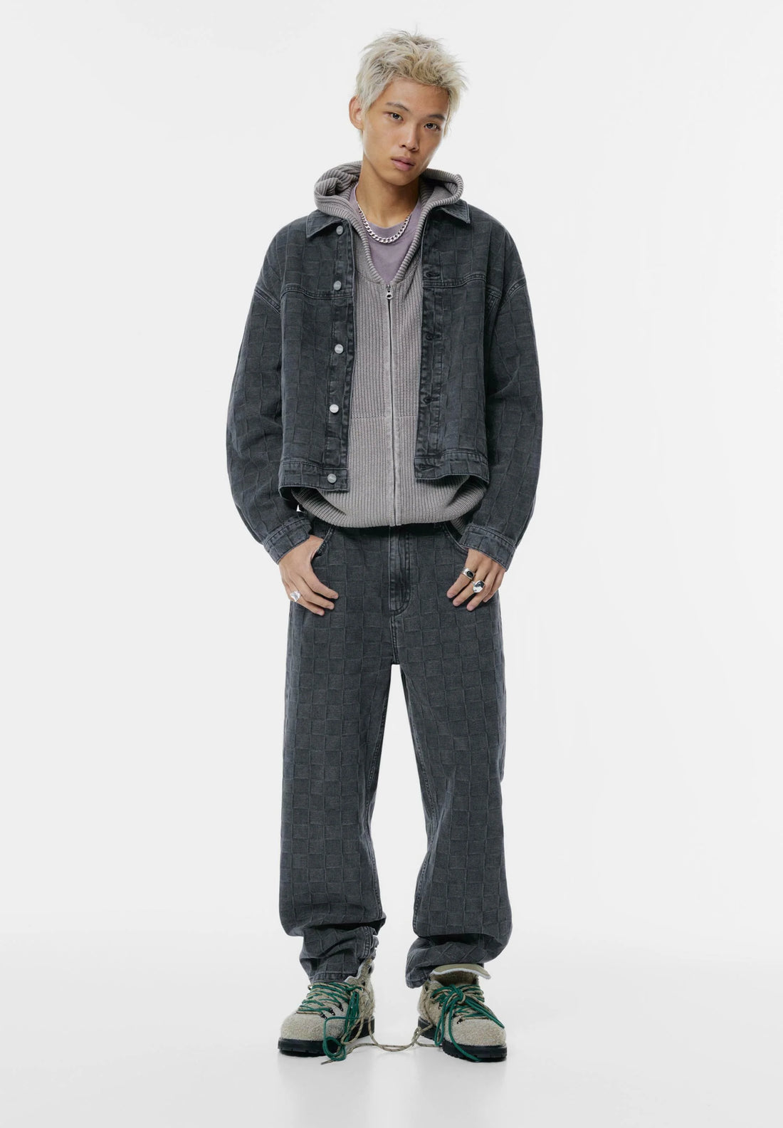 Pull&Bear Jeans baggy quadrados