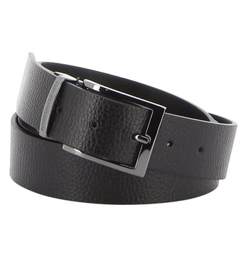 Emporio Armani Cinto Com Fivela Cravada Preto