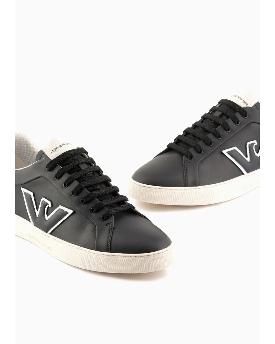 Emporio Armani Sapatilha Leather Preta