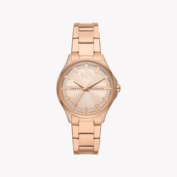 Armani Exchange Relógio Dourado Rosa