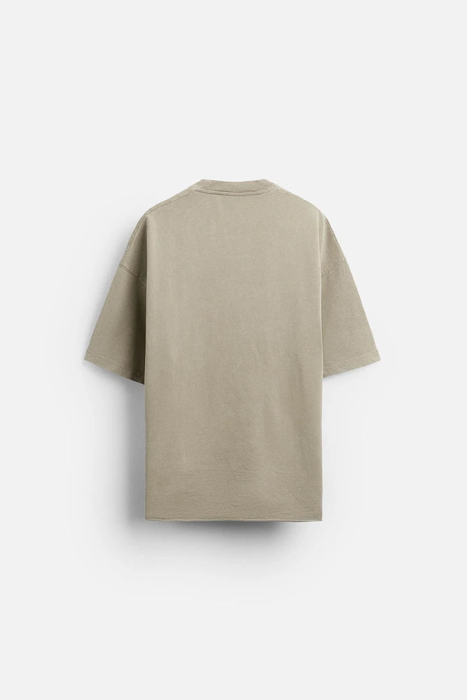 Zara Sweatshirt Oversized Com Lavagem