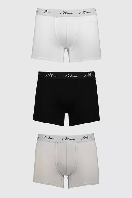 MAN Conjunto de 3 Boxers De Cores Mistas