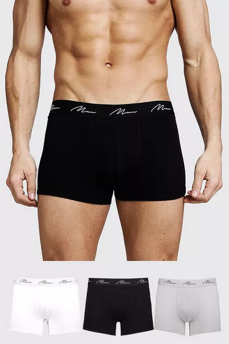 MAN Conjunto de 3 Boxers De Cores Mistas