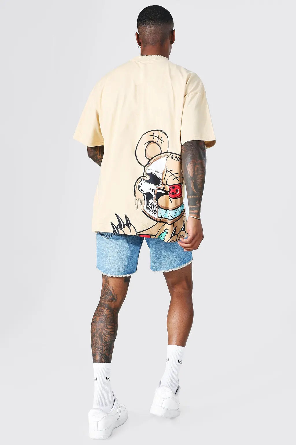 MAN T-Shirt Oversized Com Gráfico OFCL Peluche