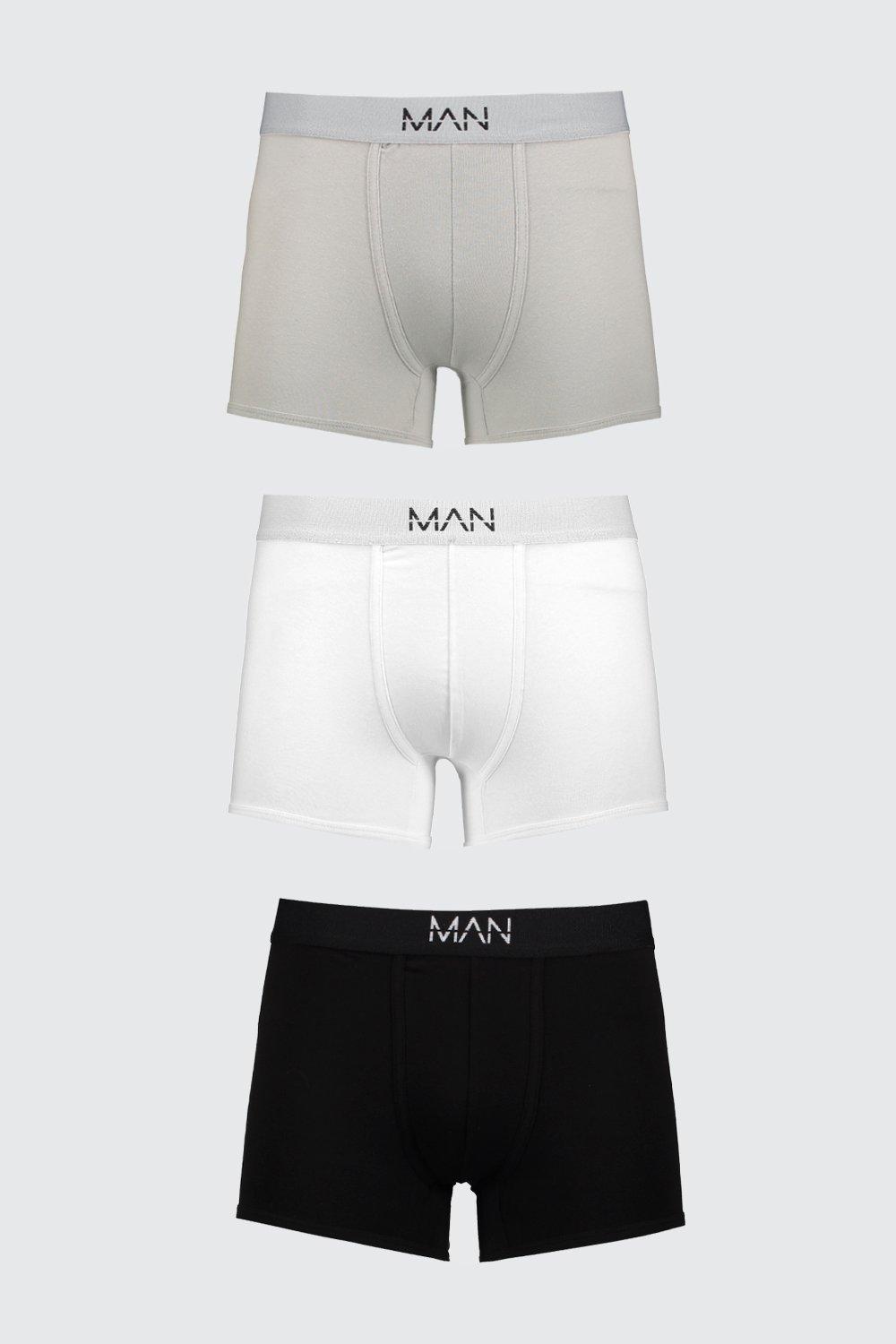 MAN Conjunto de 3 Boxers De Cores Mistas