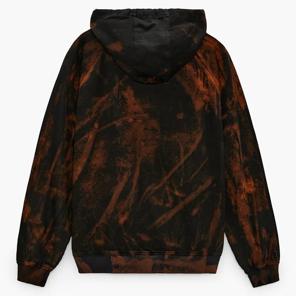 ZARA Sweatshirt Com Estampado Tie Dye Preta