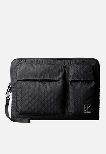 Calvin Klein Pasta De Laptop Com Emblema Preta