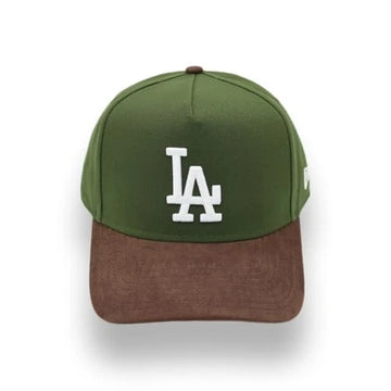 New Era  Chapéu  Los Angeles Dodgers Faux Suede E-Frame 9-Forty Olive