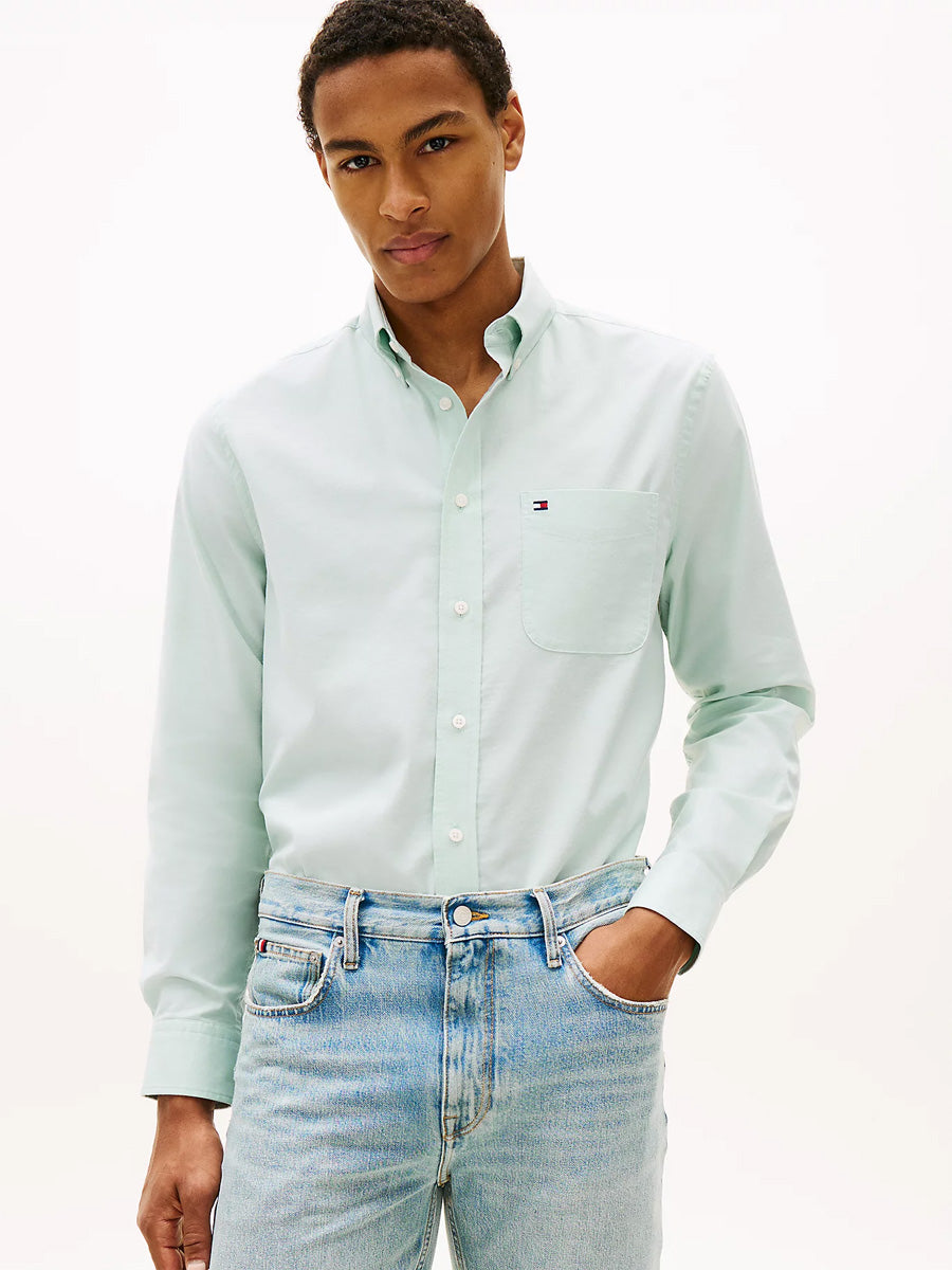 Tommy Hilfiger Camisa Slim Verde Àgua